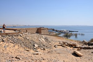 (Le lac Nasser, vu depuis le site de la Nouvelle Kalabsha)