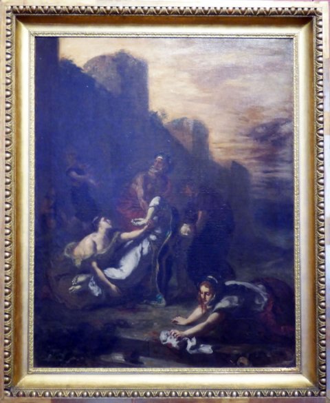 (Disciples et saintes femmes enlevant le corps du martyr saint Étienne - Eugène Delacroix - Huile sur toile 1853)